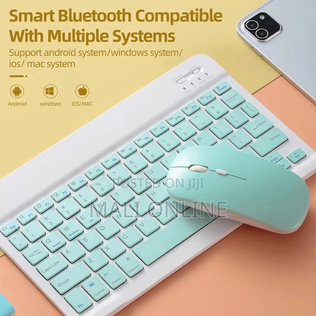 Wireless Keyboard Mouse Set Ultra Slim Bluetooth Ergonomic Combo - thumbnail 5