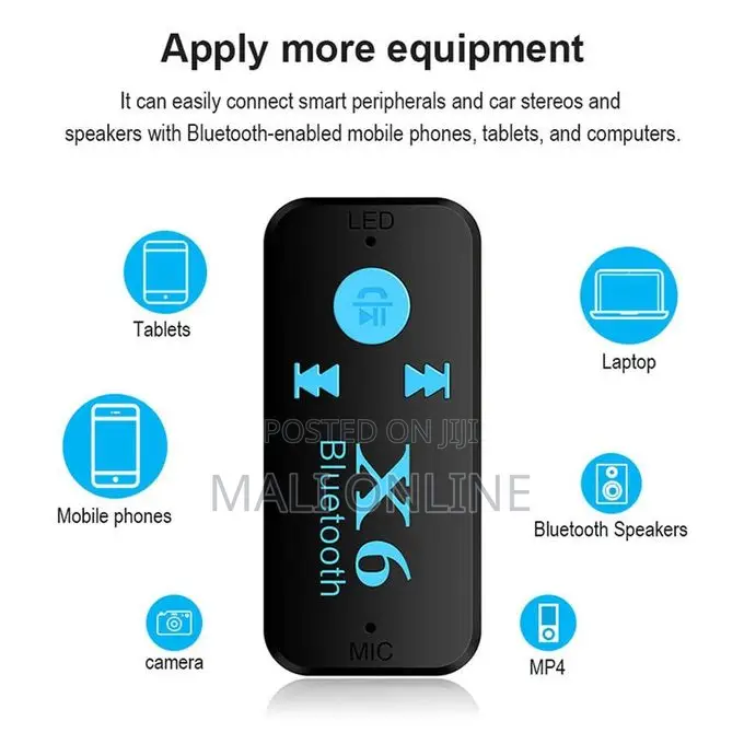 X6 3-in-1 Bluetooth Audio Receiver Transmitter 3.5mm Aux Car Usb