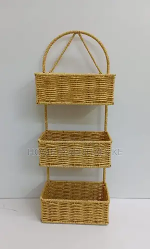 * 3 Layer Shower Caddy* Hand Woven Rattan*