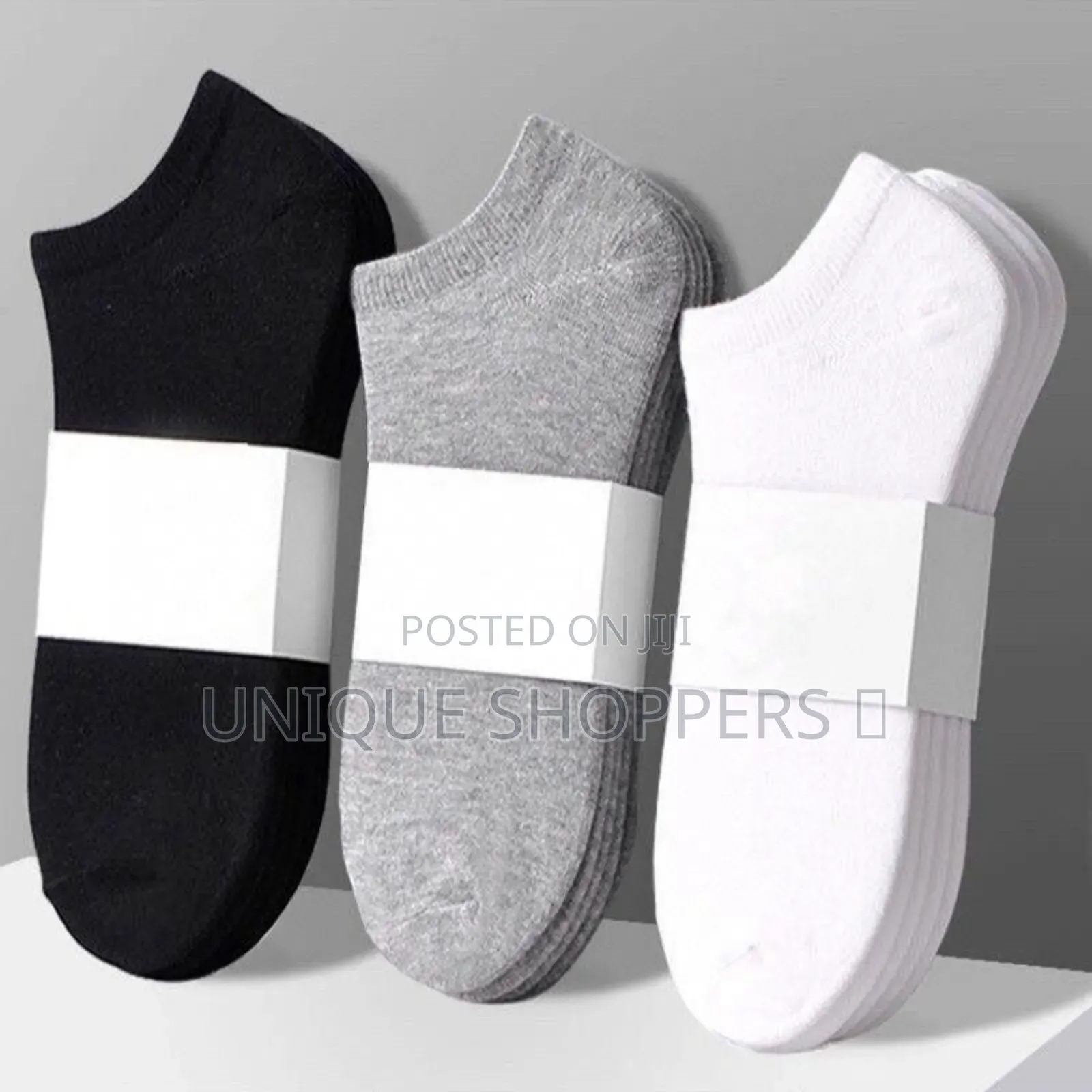 10 Pairs Cotton Socks*
 Available in 
Black 
White 
Grey