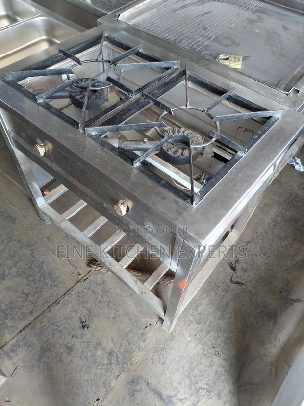 2 Burners Stainless Steel.