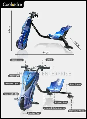 Rechargeable Electric Drifting Scooter Blue for Kids