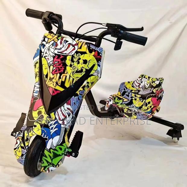 Yellow Electric Drift Scooter With Music and Lights 36v Rechargeable