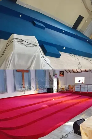 Red and Blue Easy to Clean Warm and Cozy Pulpit Wall to Wall Carpets