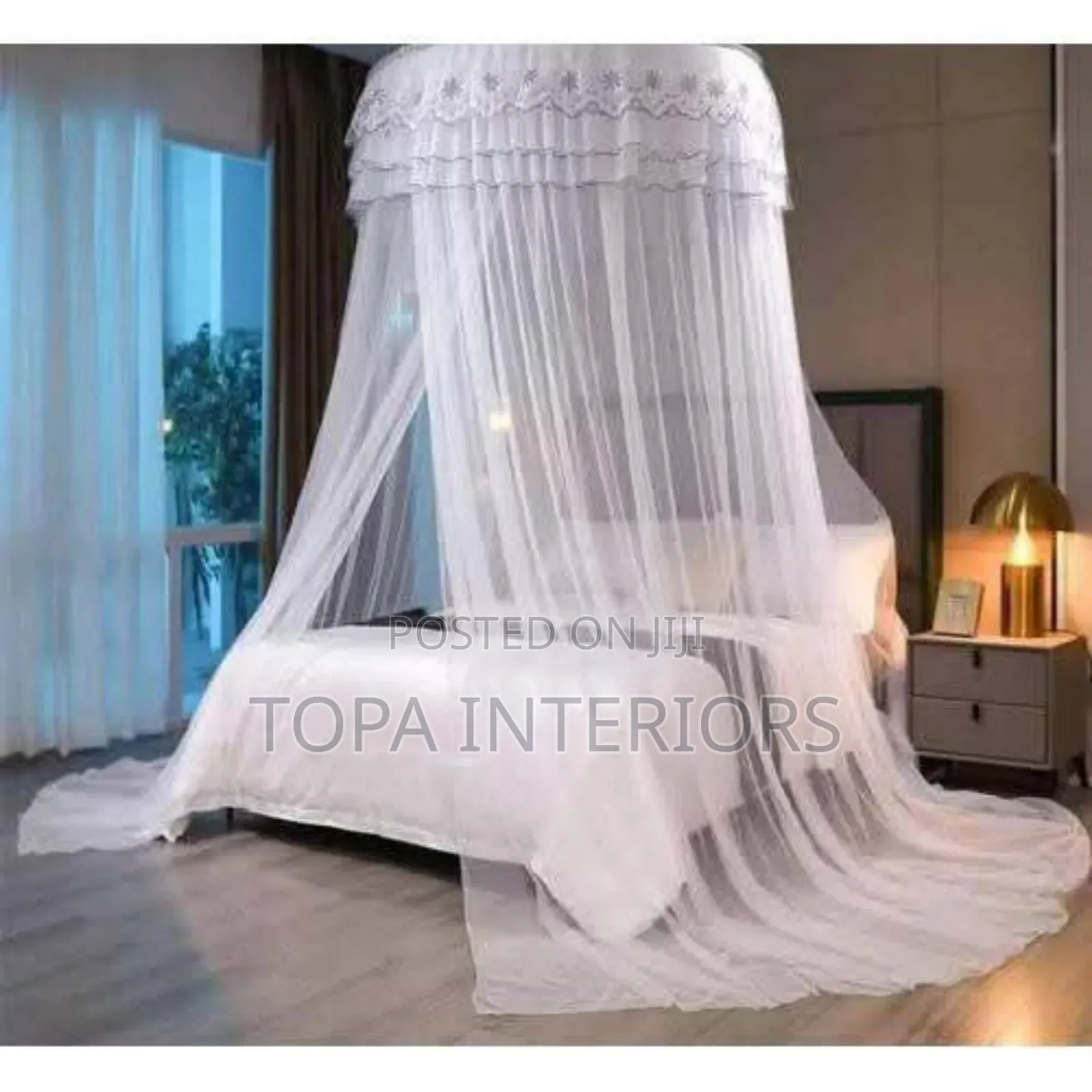 White Circle Nets for All Types of Beds