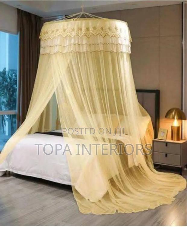 Cream Circle Mosquito Nets for Standard Bed Sizes - main view
