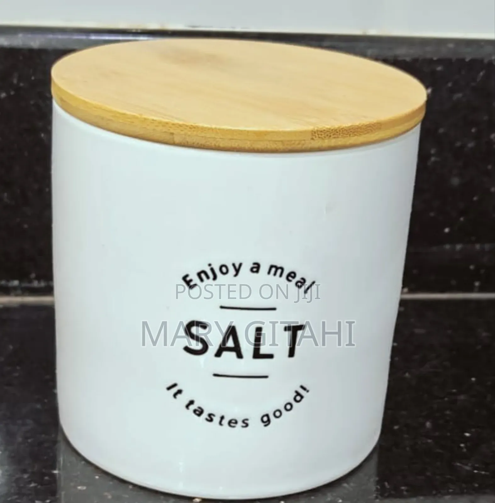Salt Canisters
 With Bamboo Rid