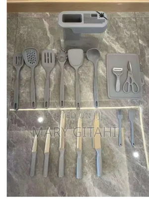 17 Pcsserhigh Quality Silicone Cultery Set