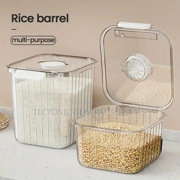 *Acrylic Big Size Cereal Containers Available in 5kg 10kg Each - thumbnail 3