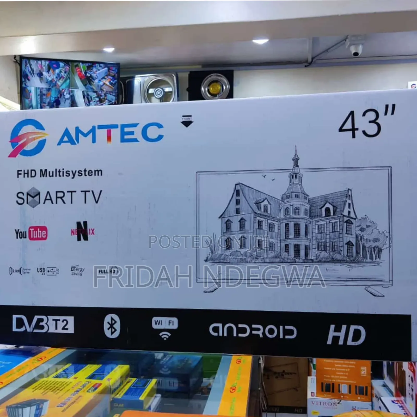 Amtec 43" Smart Android Frameless Bluetooth