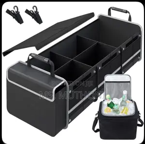 2in1 Collapsible Car Boot Organizer 90cm With Insulated Cooler Bag -