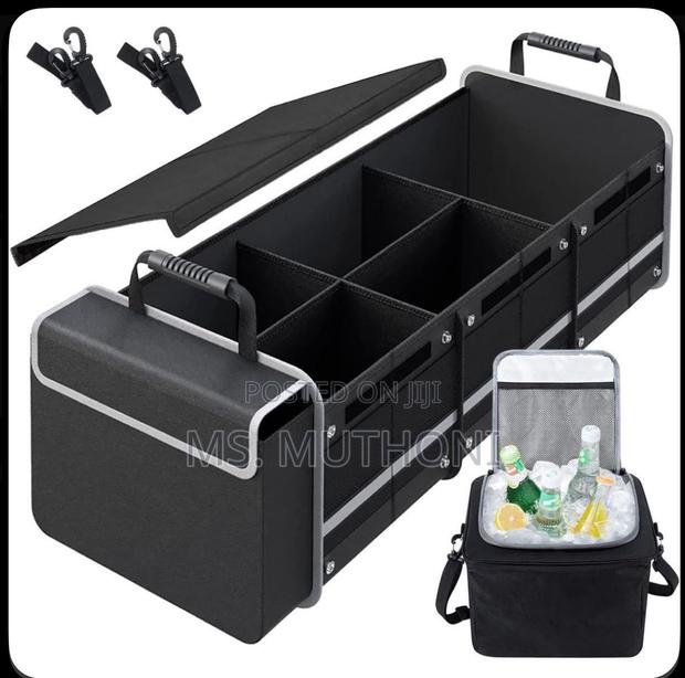 2in1 Collapsible Car Boot Organizer 90cm With Insulated Cooler Bag -