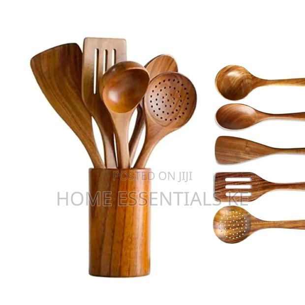 8pc Acacia High Quality Bamboo Cooking Set