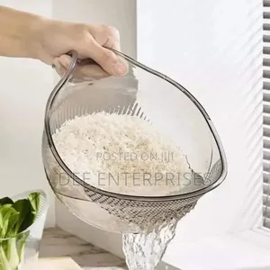 Acrylic Rice Washing Bowl/ Colander .