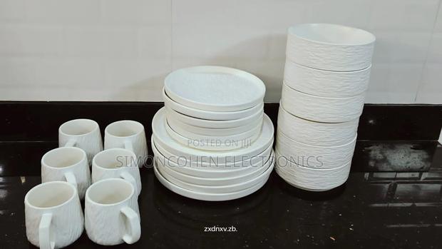 24pcs White Ceramic Dinner Set - main view