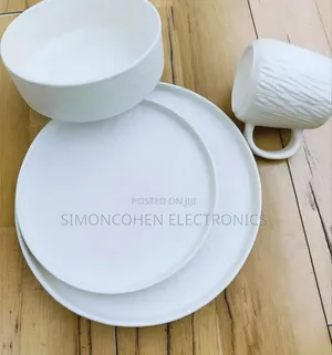 24pcs White Ceramic Dinner Set