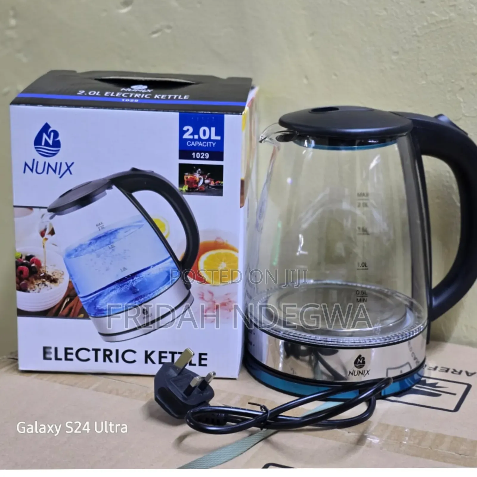 Nunix 2.0 L Capacity  Glass Kettle  Jug