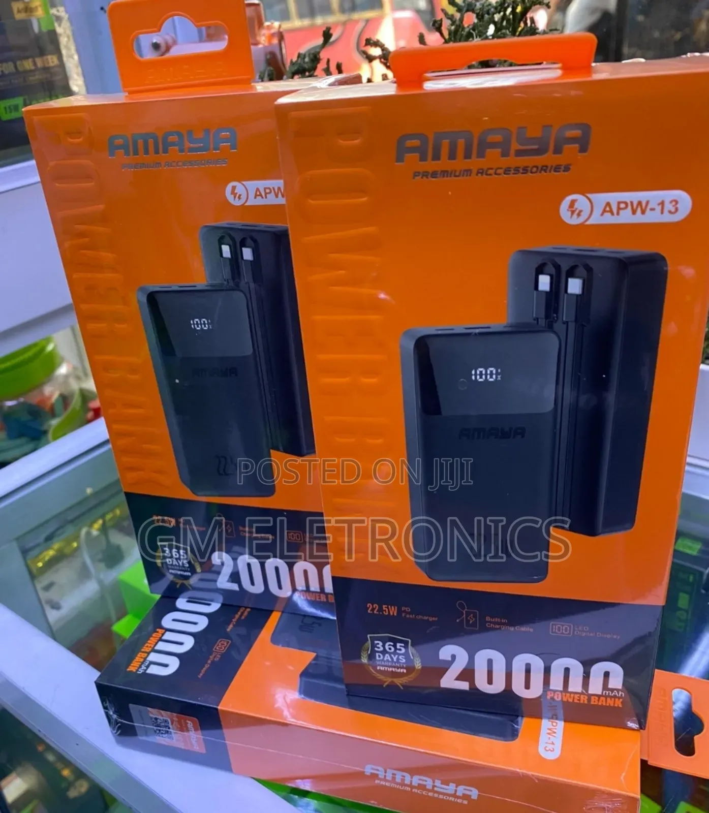 Amaya Apw-13 Powerbank 20000mah 22.5w Super Fast Charging With 2 Lines