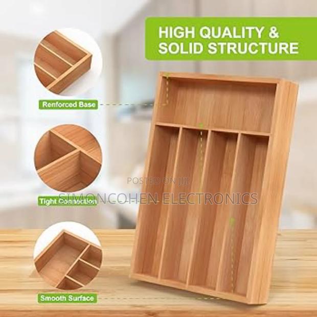 Fixed Bamboo Cutlery Organizer - thumbnail 2