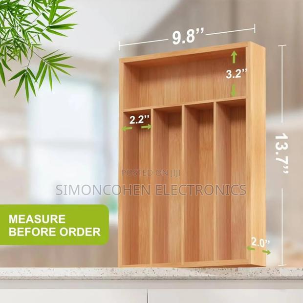 Fixed Bamboo Cutlery Organizer - thumbnail 3
