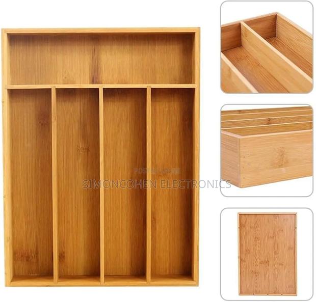 Fixed Bamboo Cutlery Organizer - thumbnail 4