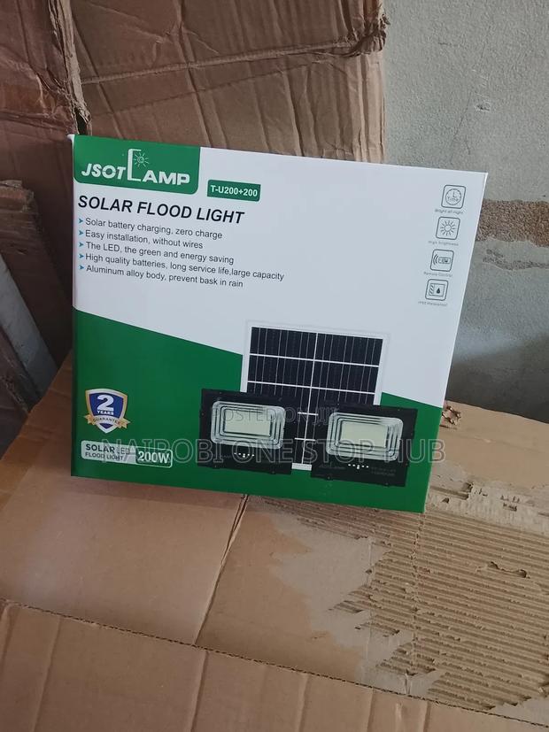 Jsto 200w Solar Floodlight Ip65 Waterproof With Remote Control