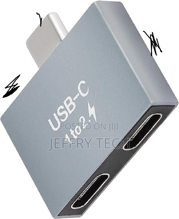 Usb C to C Adapter, 10gbps Dual Type-C Female Converter, 65w Double Ty