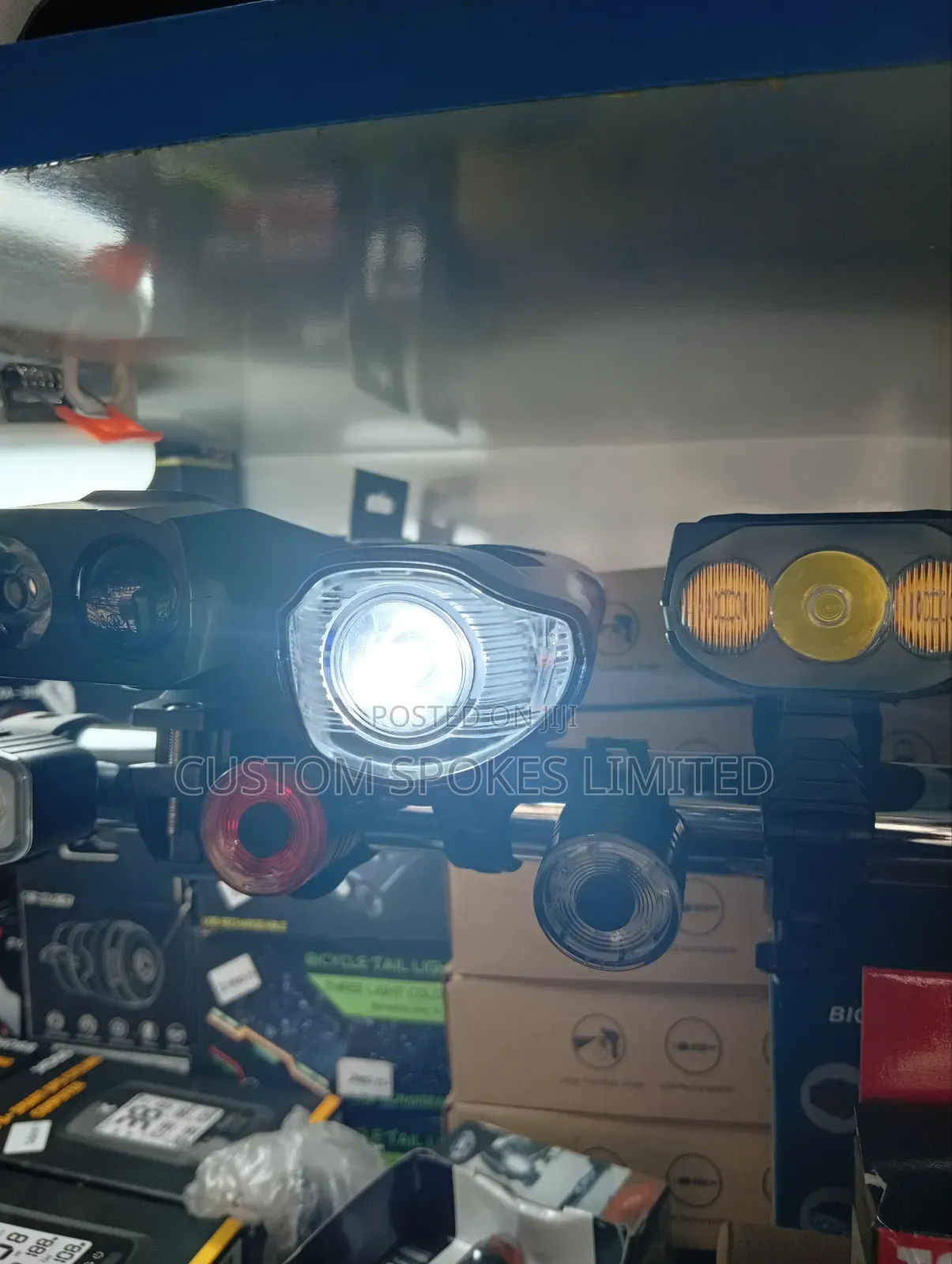 Bicycle Headlight, Speedometer, Horn, Alarm