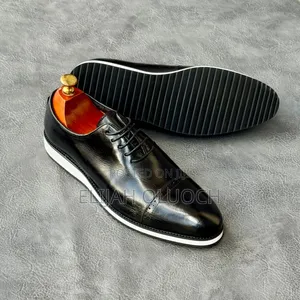 Men Official Shoes,Pure Leather in Black and Chocolate Brown