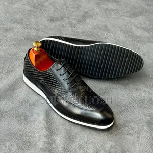 Men Official Shoes,Pure Leather in Black and Chocolate Brown
