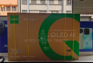 Syinix 75inch Qled 4k Frameless Tv, Youtube, Netflix Tv