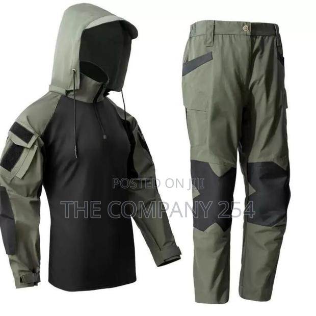 Quality Khaki Outdoor Hiking 2 Piece Jacket Trouser Suit Available