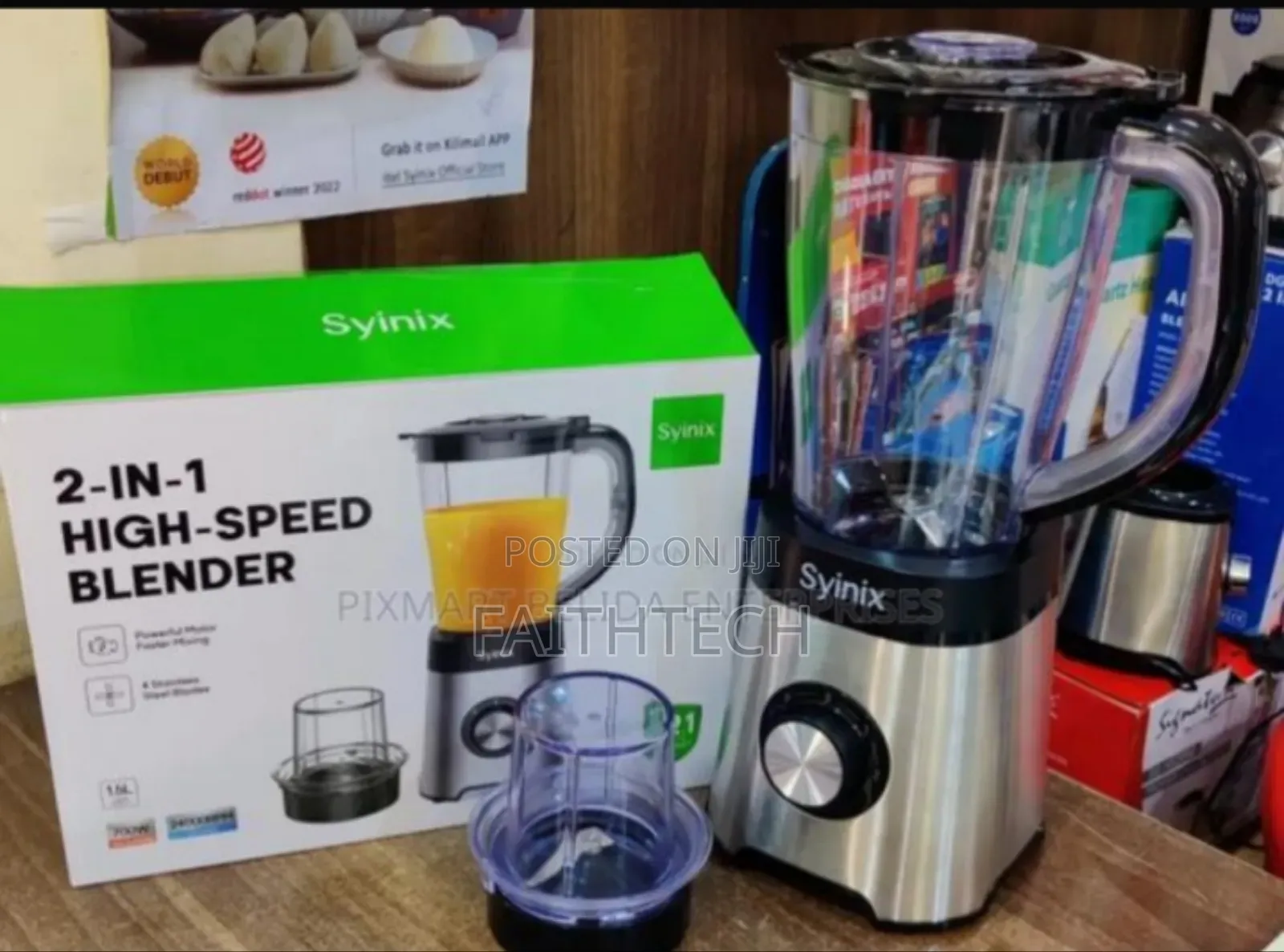 Syinix 2in1blender With Safety Lock Switch.