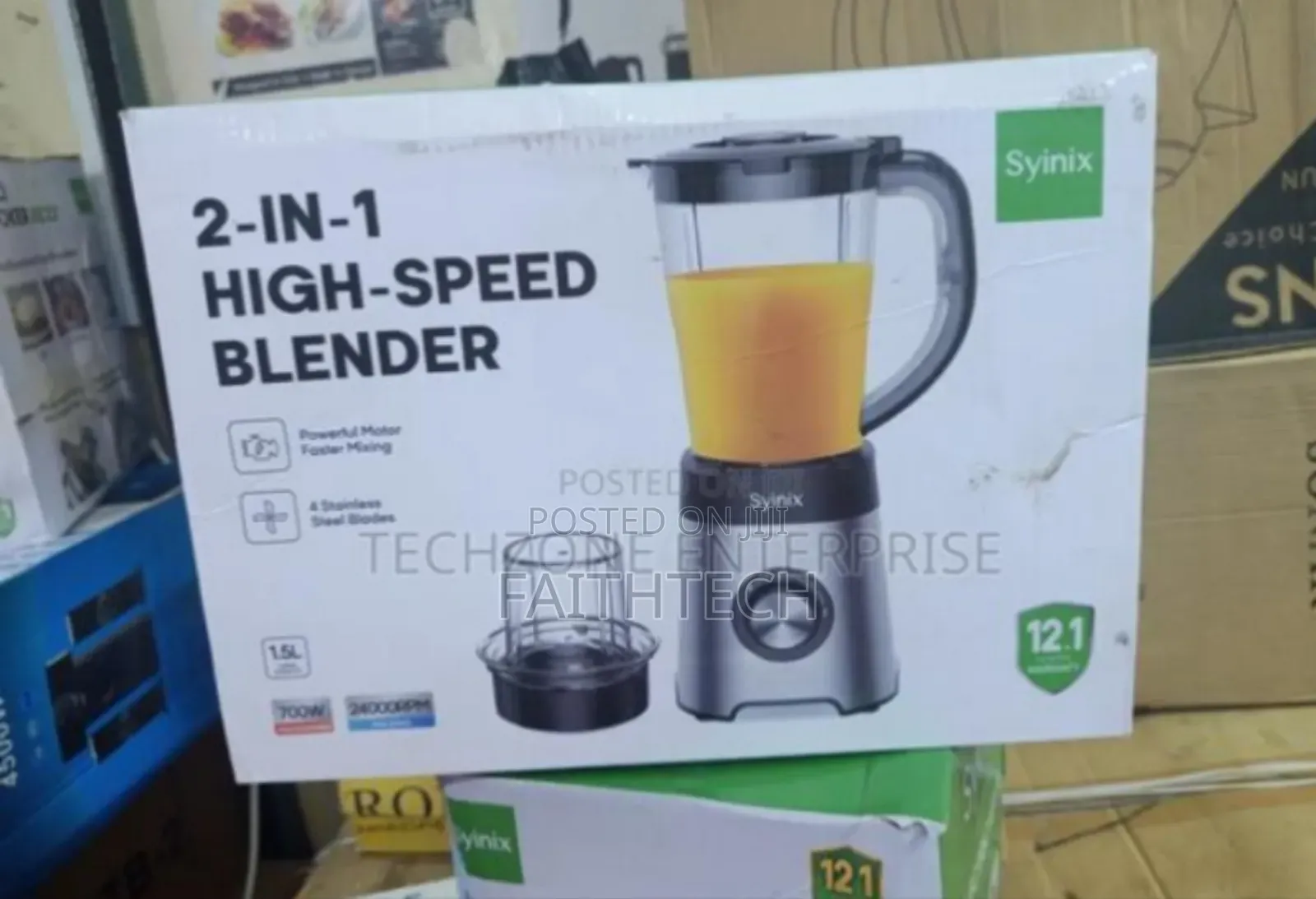 Syinix 2in1blender With Safety Lock Switch.
