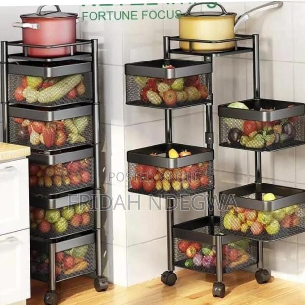 Square Fruit Rack With Wheel - main view