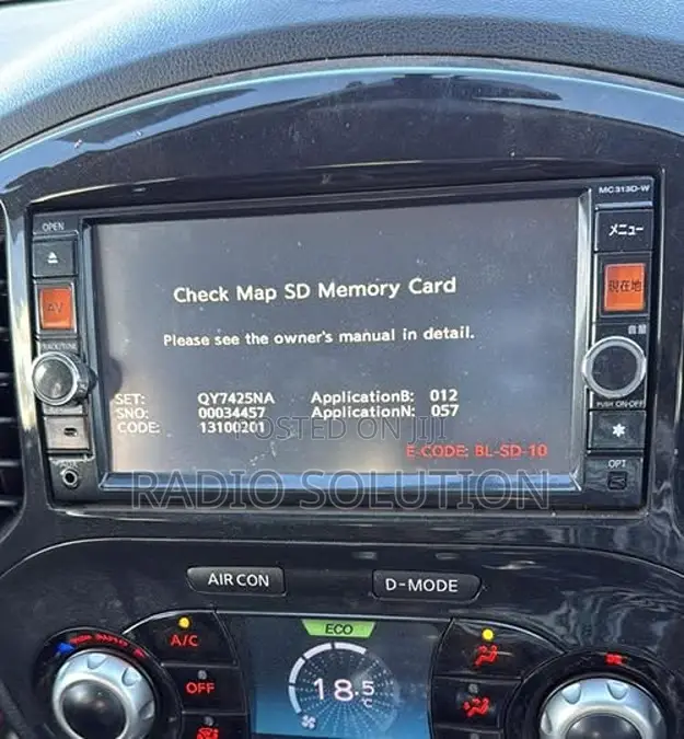 Nissan Juke Check Map Sd Memory Card Error Solution
