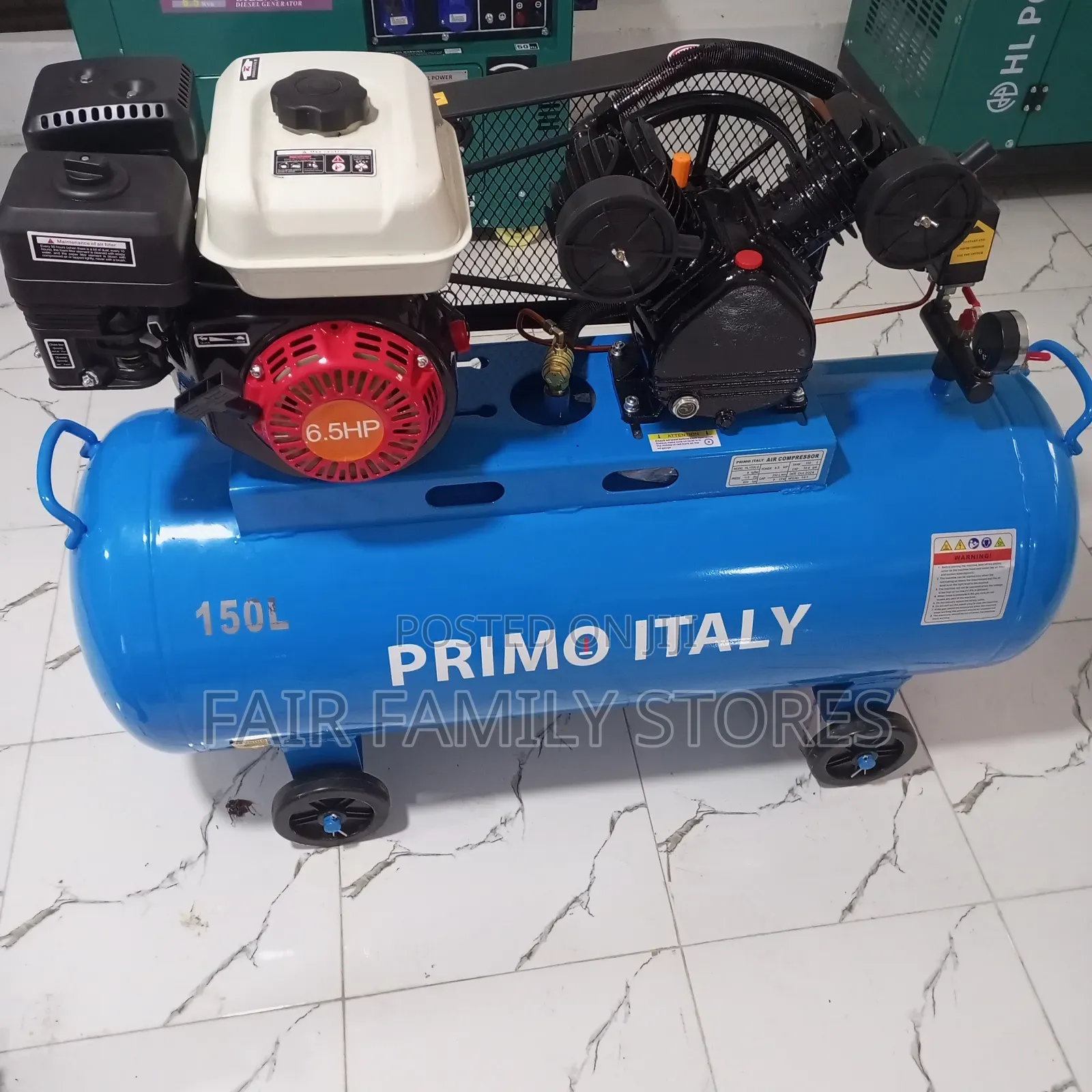 Primo Italy 150l Engine Powered Air Compressor