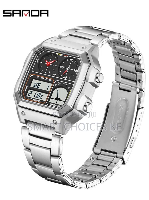 Sanda Dual Time Display Stainless Steel - thumbnail 2