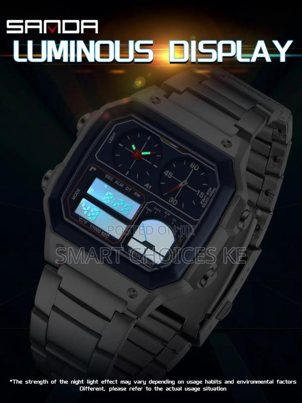 Sanda Dual Time Display Stainless Steel - thumbnail 3