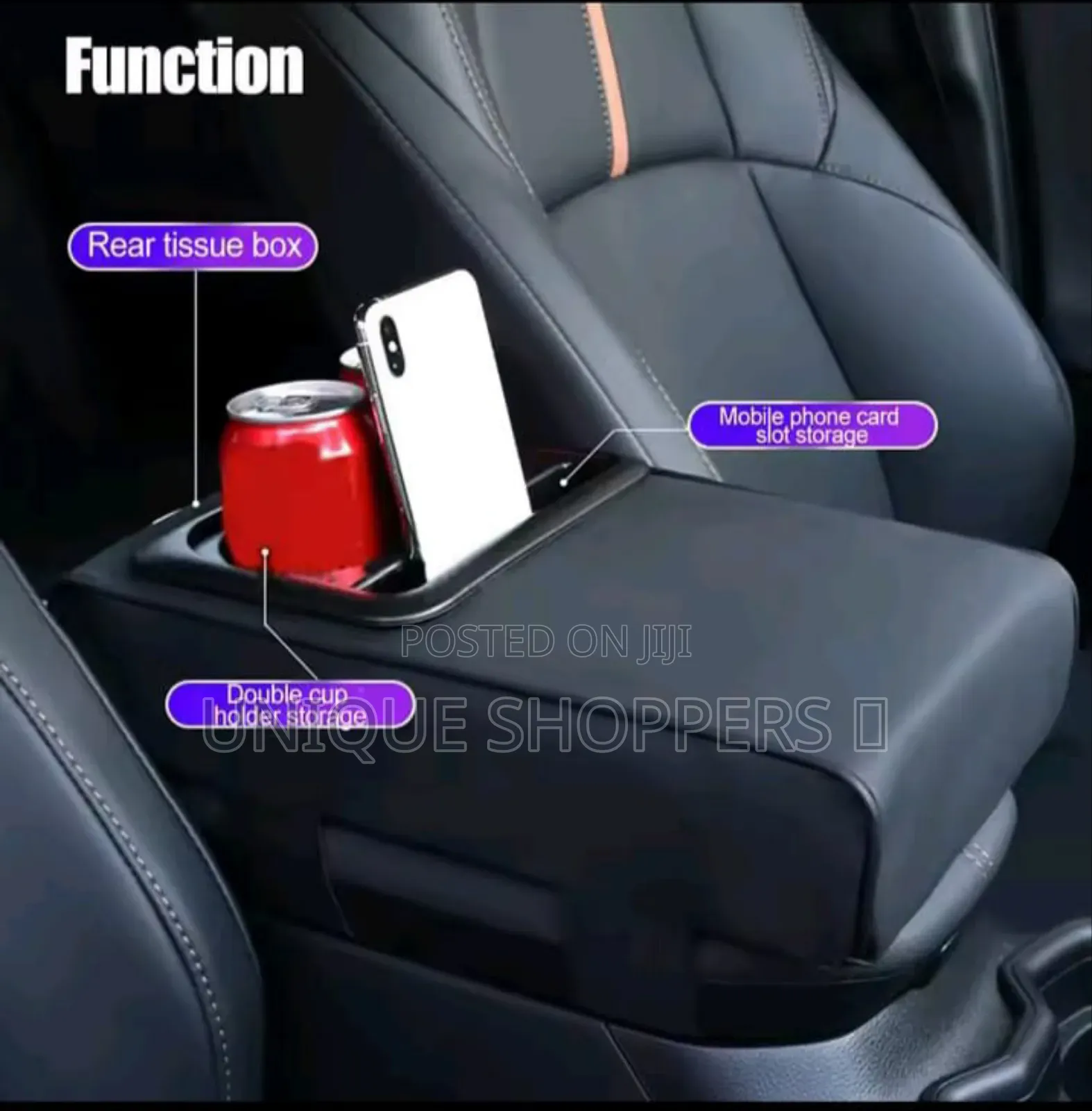 3-in-1 Plain Car Armrest Cushion Elbow Support