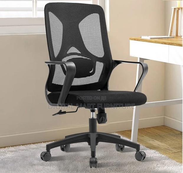 Office Chair: Armrest Black Office Chair