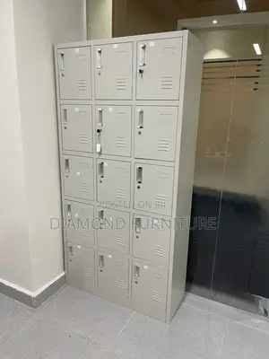Office Furniture; Modern (15-Door) Steel Storage Locker