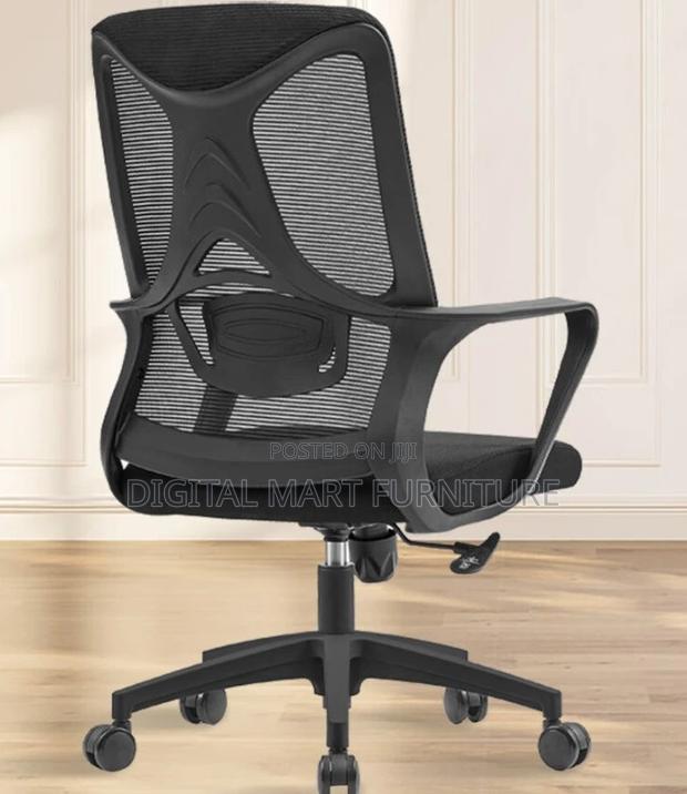 Office Chair: Armrest Black Office Chair - thumbnail 3