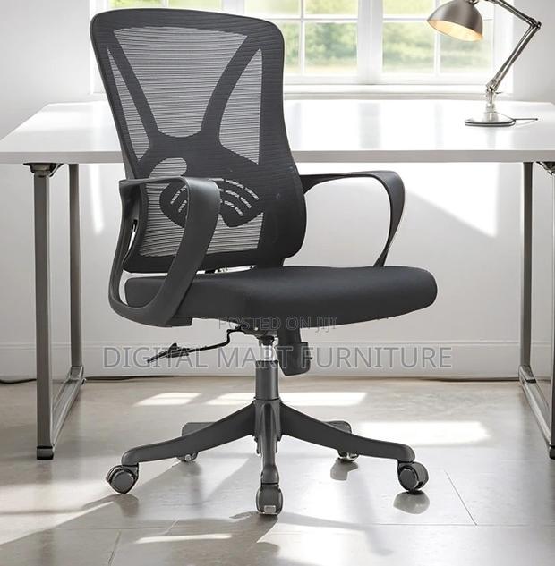Office Chair: Armrest Black Office Chair - thumbnail 5
