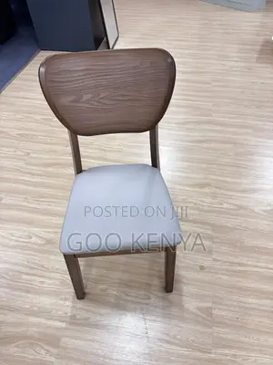 Dining Chair; Curve-Back Leather Dining Chair