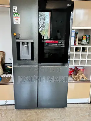 Lg Side Byside Fridge, 35l - Knock Knock,Water Dispenser, Black Friday