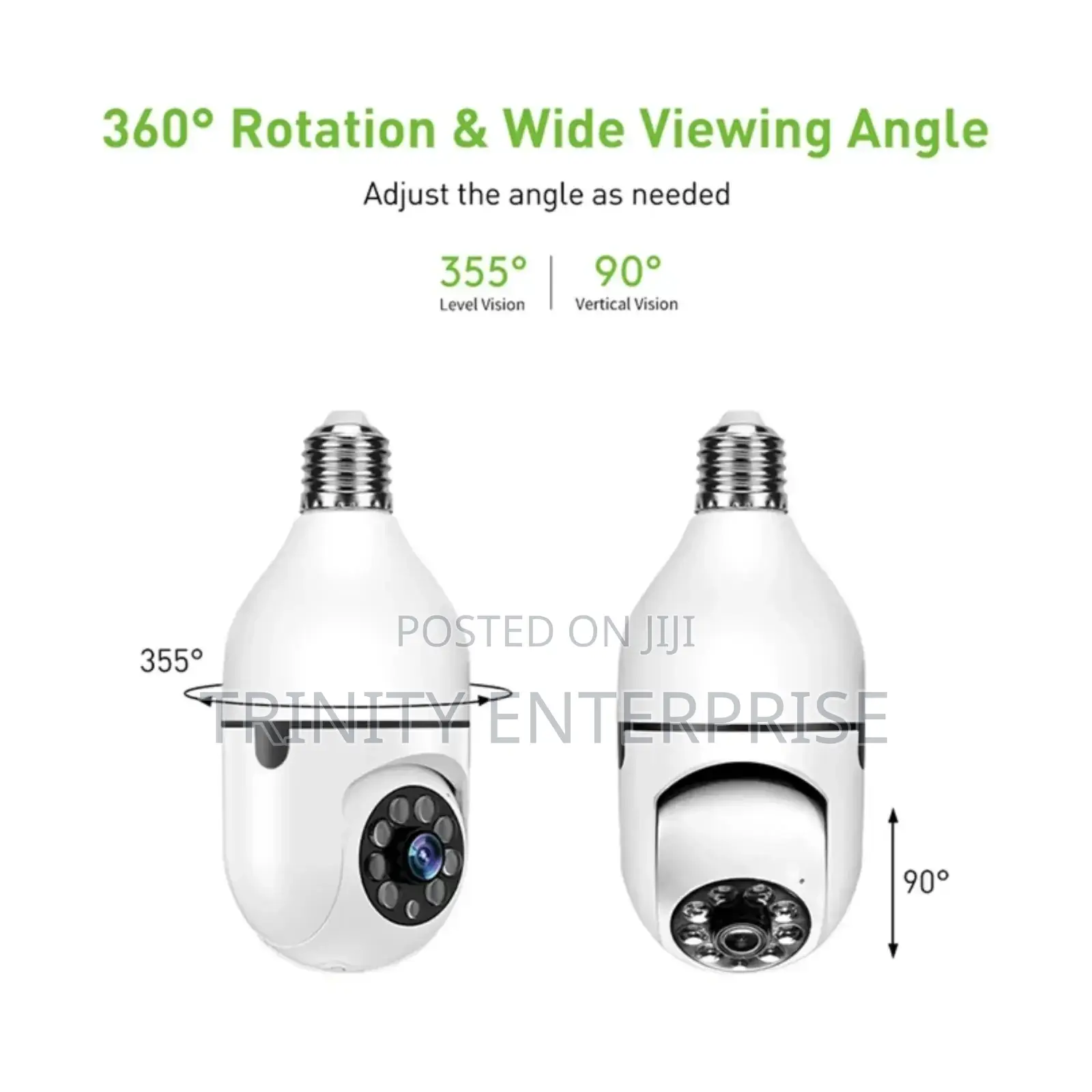 360 ° 1080p E27 Light Bulb Camera
