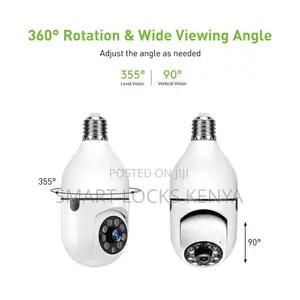 360 ° 1080p E27 Light Bulb Camera