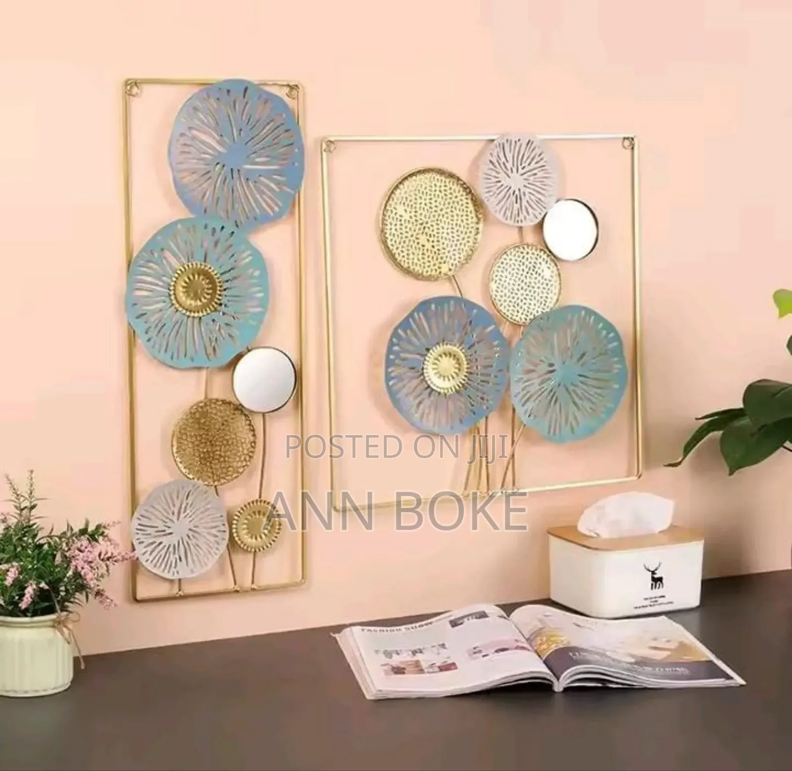 *New Arrival* Wall Hanging Gold Plated Metallic Flower