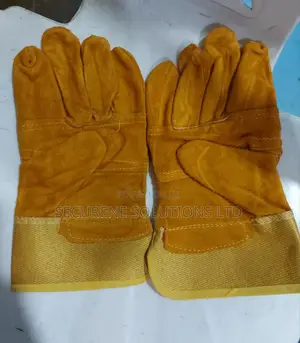 Yellow Leather Gloves 10"
